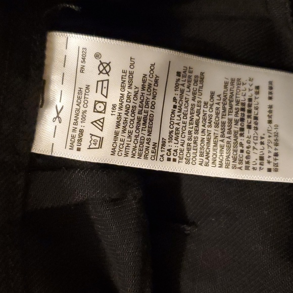 Banana Republic Black cropped cargo jeans size 18, Cotton - Picture 8 of 8